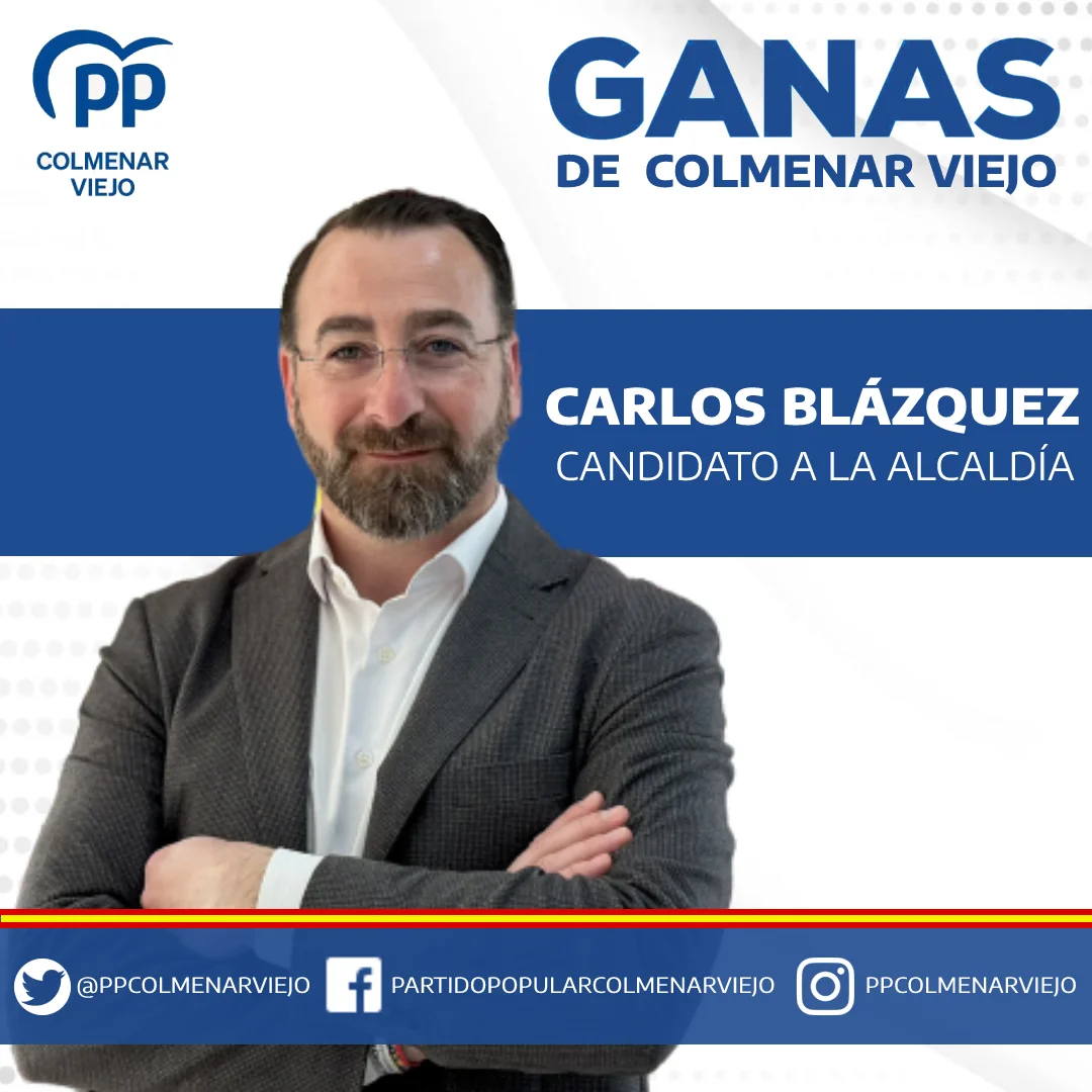 Carlos Blázquez es nombrado candidato a la alcaldía del Ayuntamiento de Colmenar Viejo
